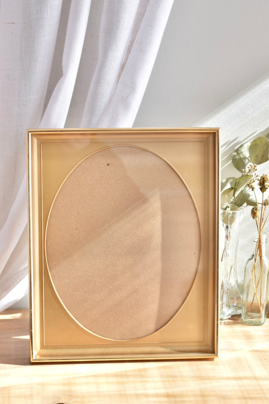 extra large oval mat shadow box frame (1) - custom pet portrait