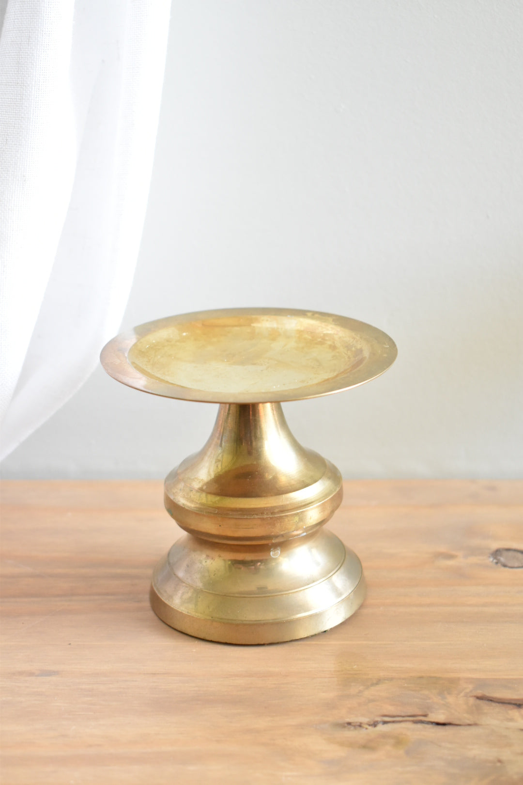 brass pillar candle holder stand