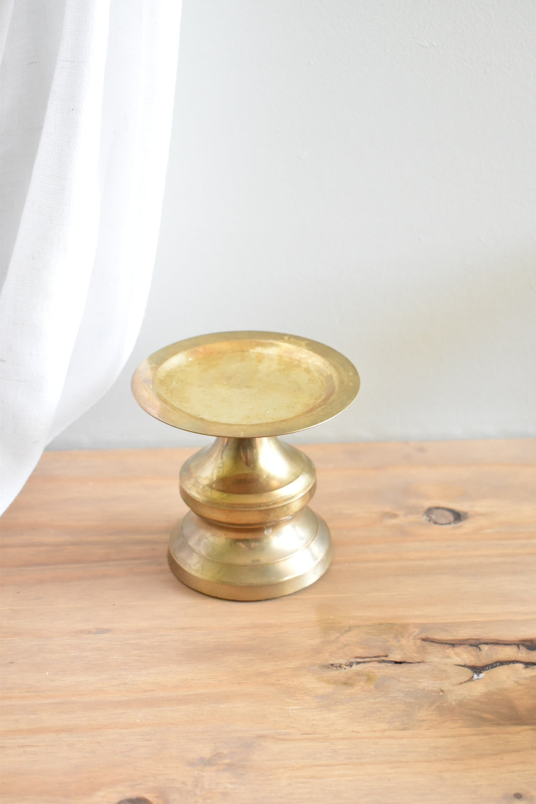 brass pillar candle holder stand