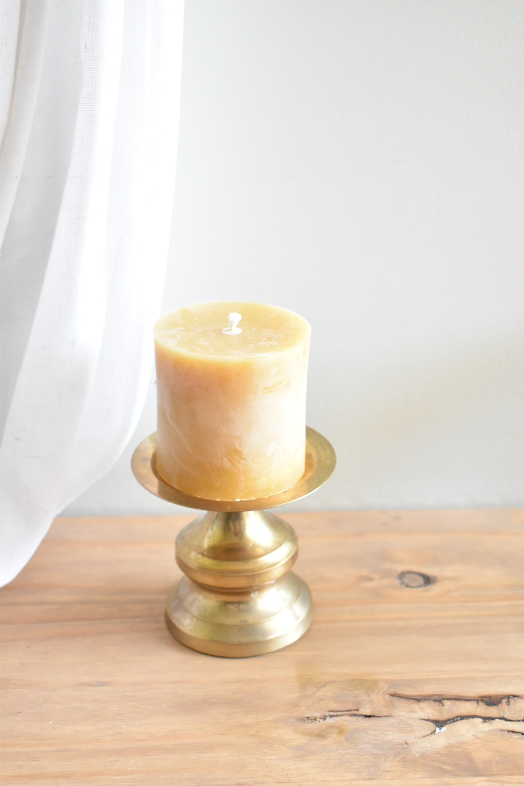 brass pillar candle holder stand