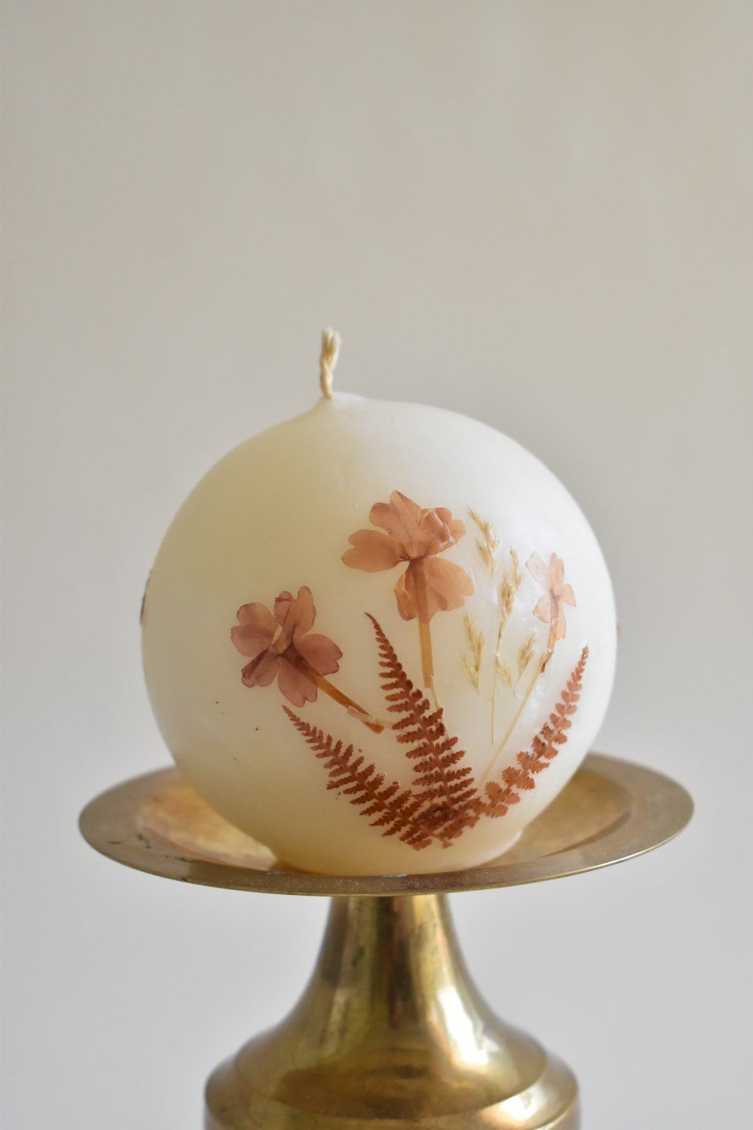 floral ball candle