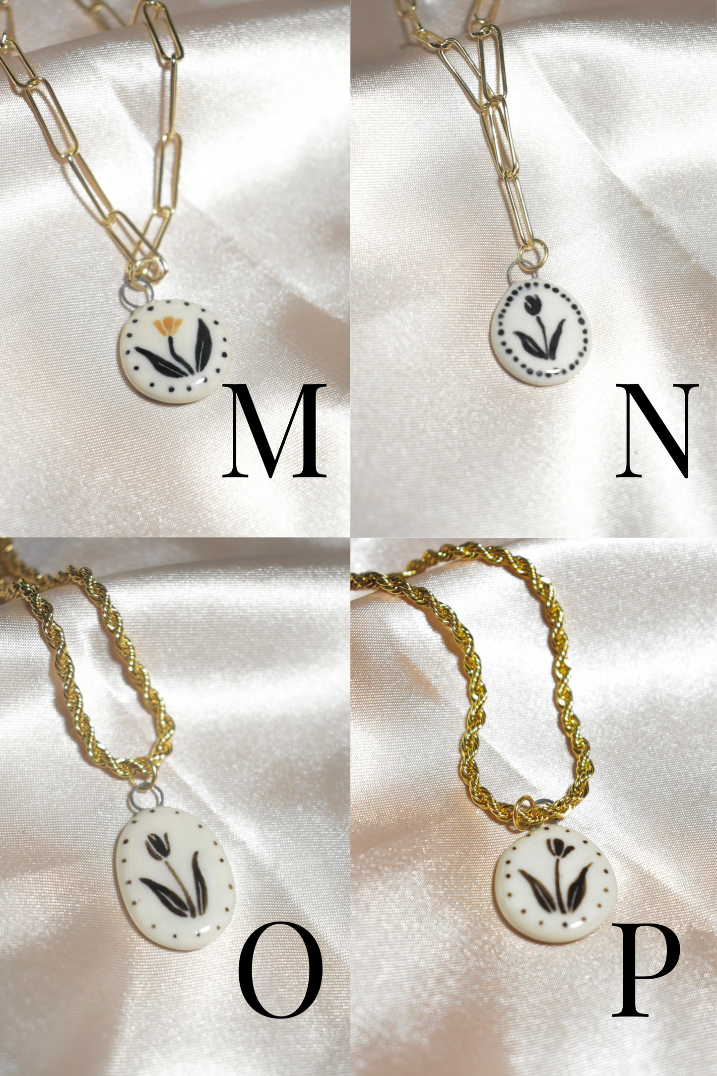 ceramic charm necklace (pendant choice)