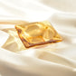 mini vintage yellow glass ashtray