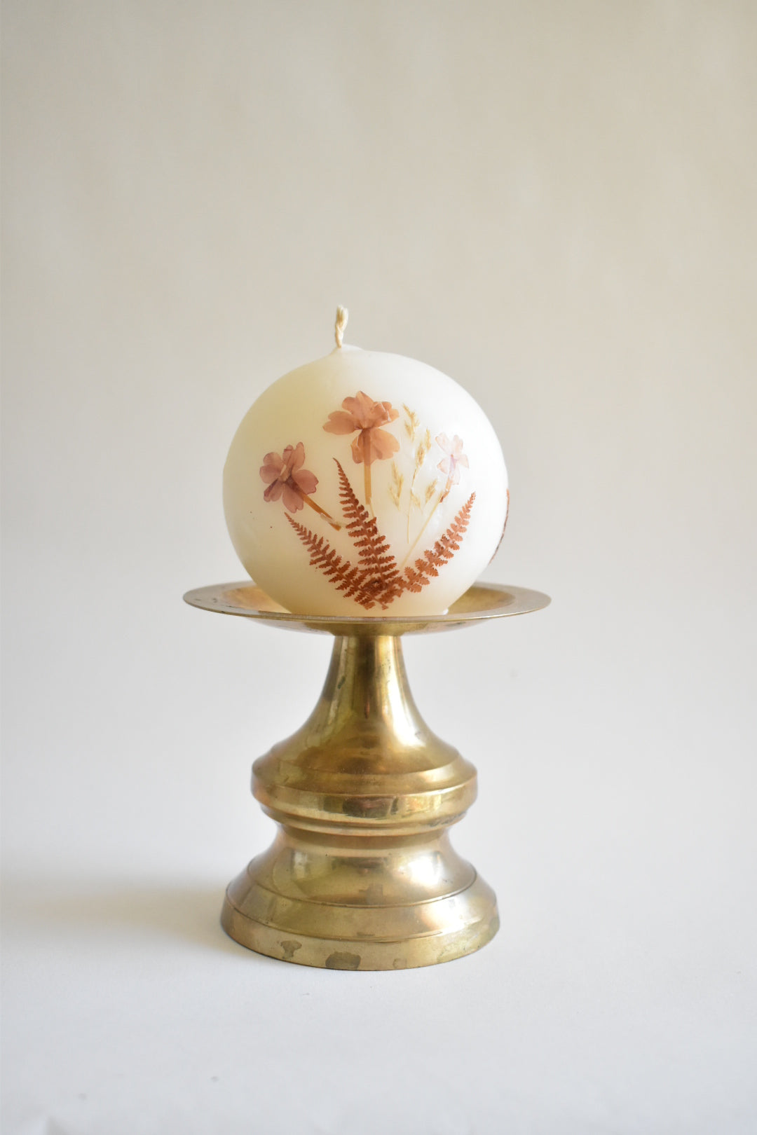 brass pillar candle holder stand