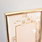 medium floral brass frame - custom pet portrait