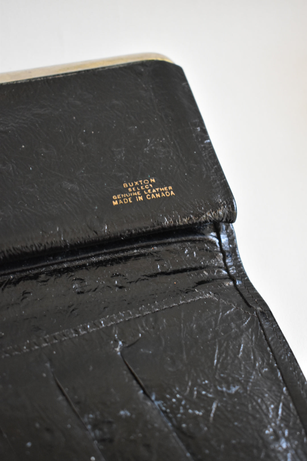 black vintage leather wallet