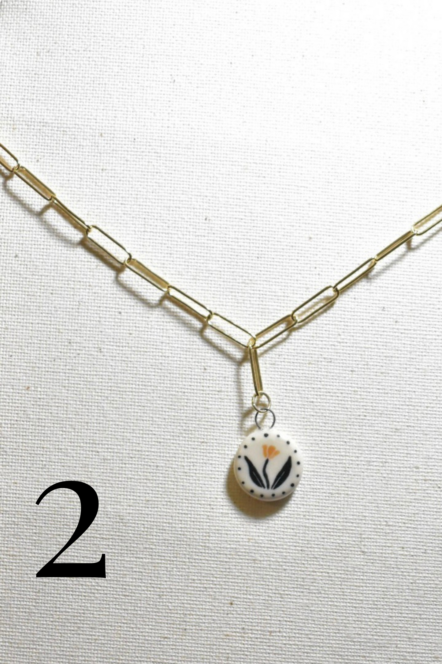 ceramic charm necklace (CHAIN CHOICE)