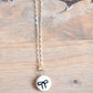 ceramic bow charm necklace