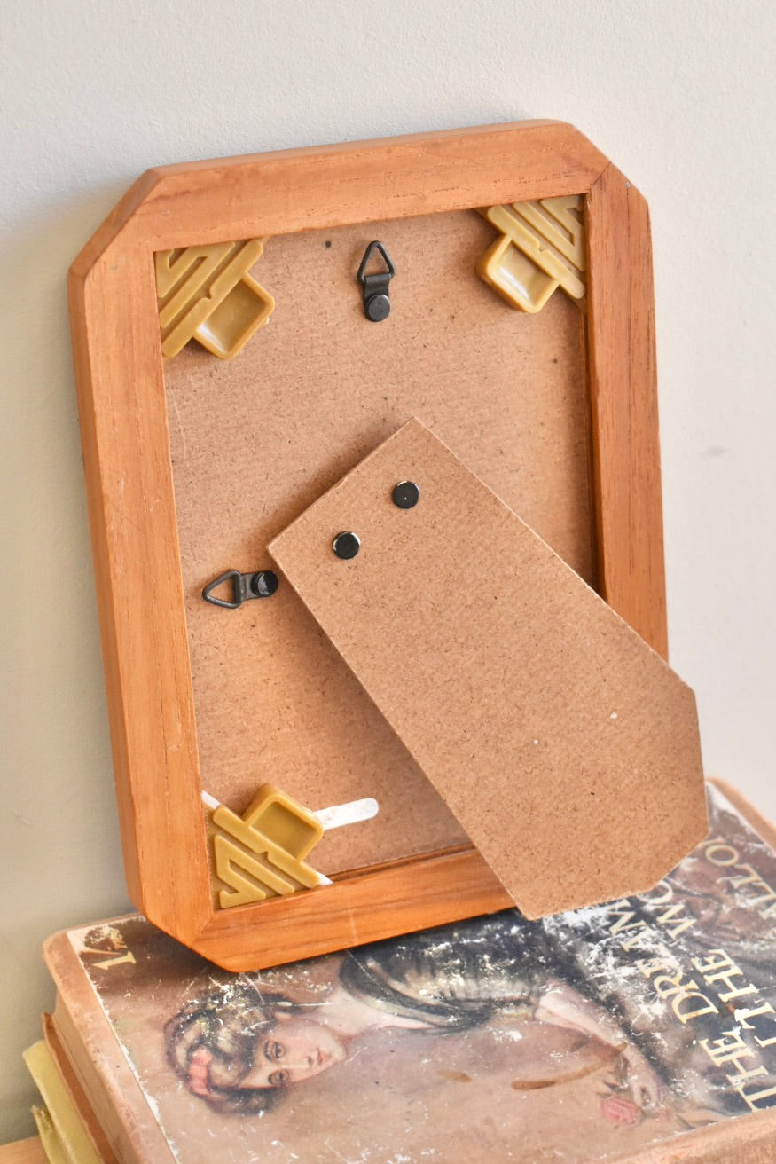 medium beveled wood frame - custom pet portrait