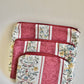 set of 3 vintage zippered pouches