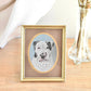 small oval brown & gold mat frame - custom pet portrait