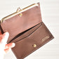 beige vintage leather wallet