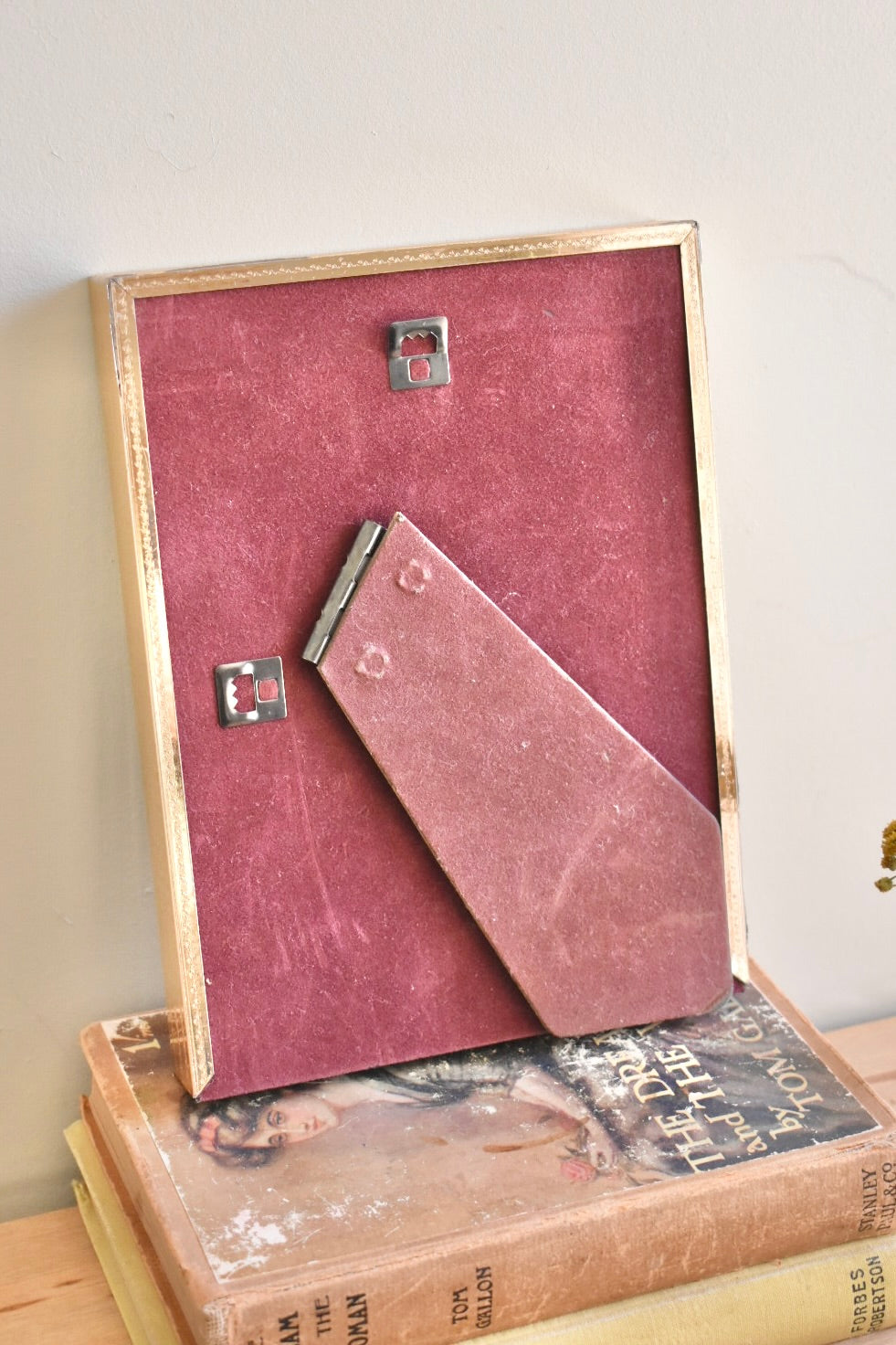 medium-large oval mat shadow box brass frame - custom pet portrait