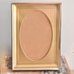 medium oval mat shadow box brass frame - custom pet portrait