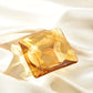 mini vintage yellow glass ashtray