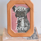 medium beveled wood frame - custom pet portrait