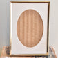 medium oval mat thick brass frame - custom pet portrait
