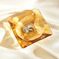 mini vintage yellow glass ashtray