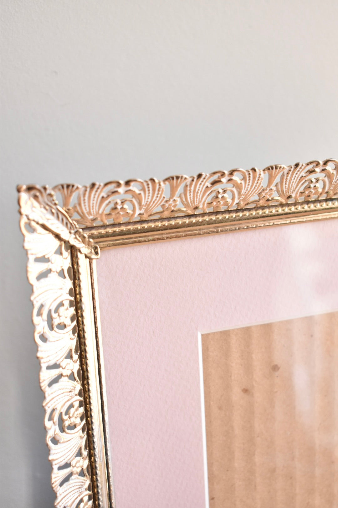 large ornate brass frame - custom pet portrait