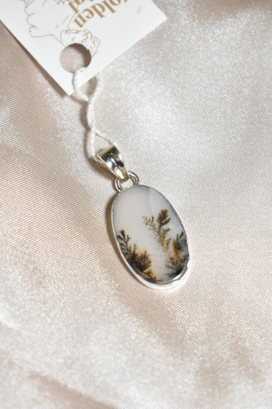 sterling agate pendant