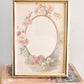 medium floral brass frame - custom pet portrait