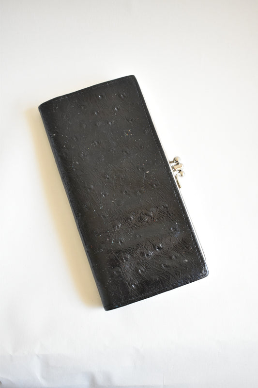 black vintage leather wallet