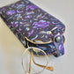 purple paisley glasses pouch