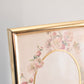 medium floral brass frame - custom pet portrait