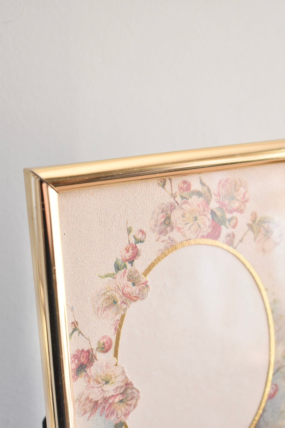 medium floral brass frame - custom pet portrait