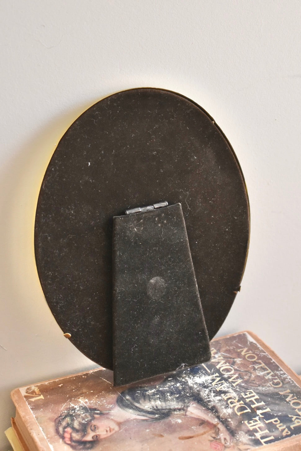 medium-large oval brass frame - custom pet portrait