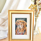 medium gold frame - custom pet portrait