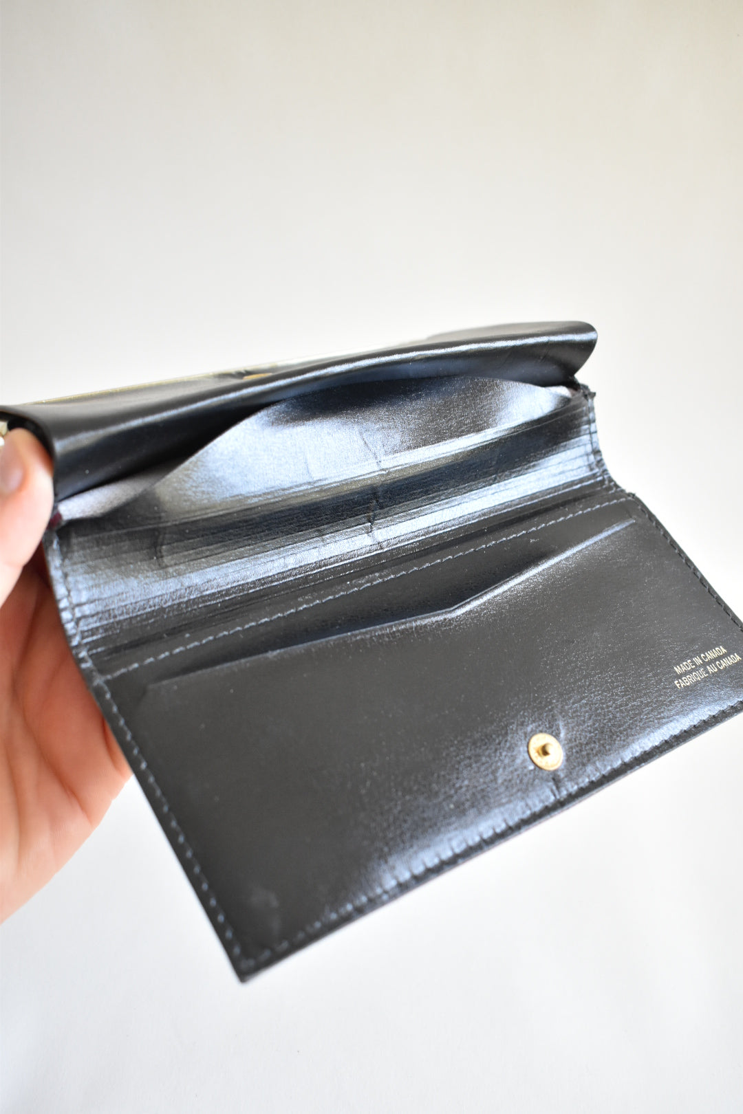 dark red vintage leather wallet