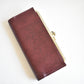 dark red vintage leather wallet