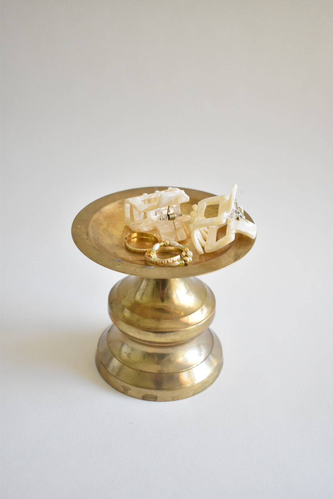 brass pillar candle holder stand