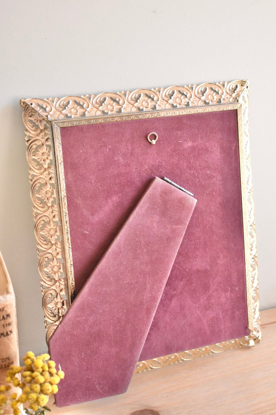 large ornate oval mat brass frame - custom pet portrait