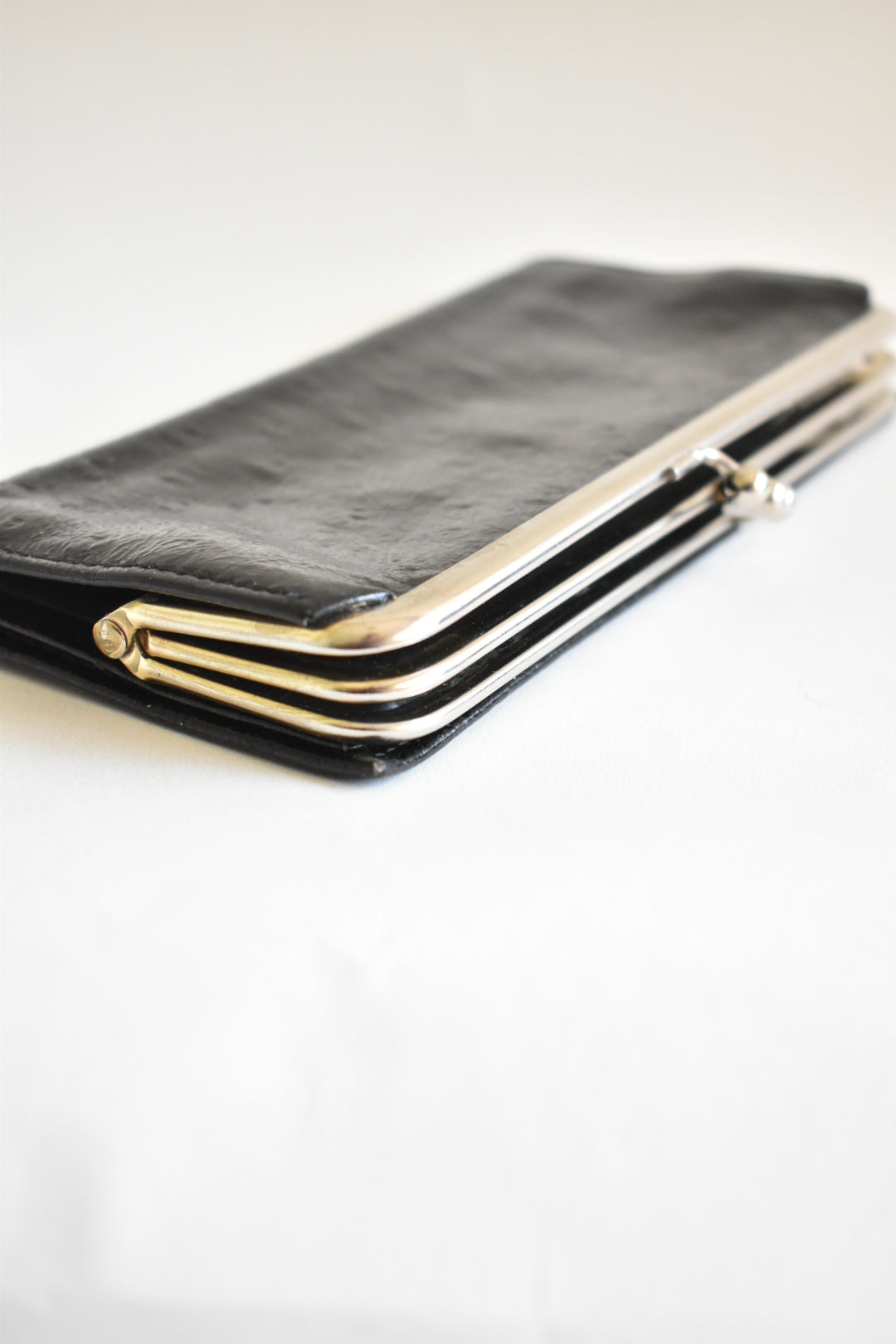 black vintage leather wallet