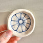 ceramic blue flower trinket dish/wall hanging