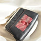 small black vintage leather wallet