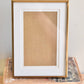 medium brushed brass frame - custom pet portrait