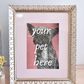 large ornate brass frame - custom pet portrait