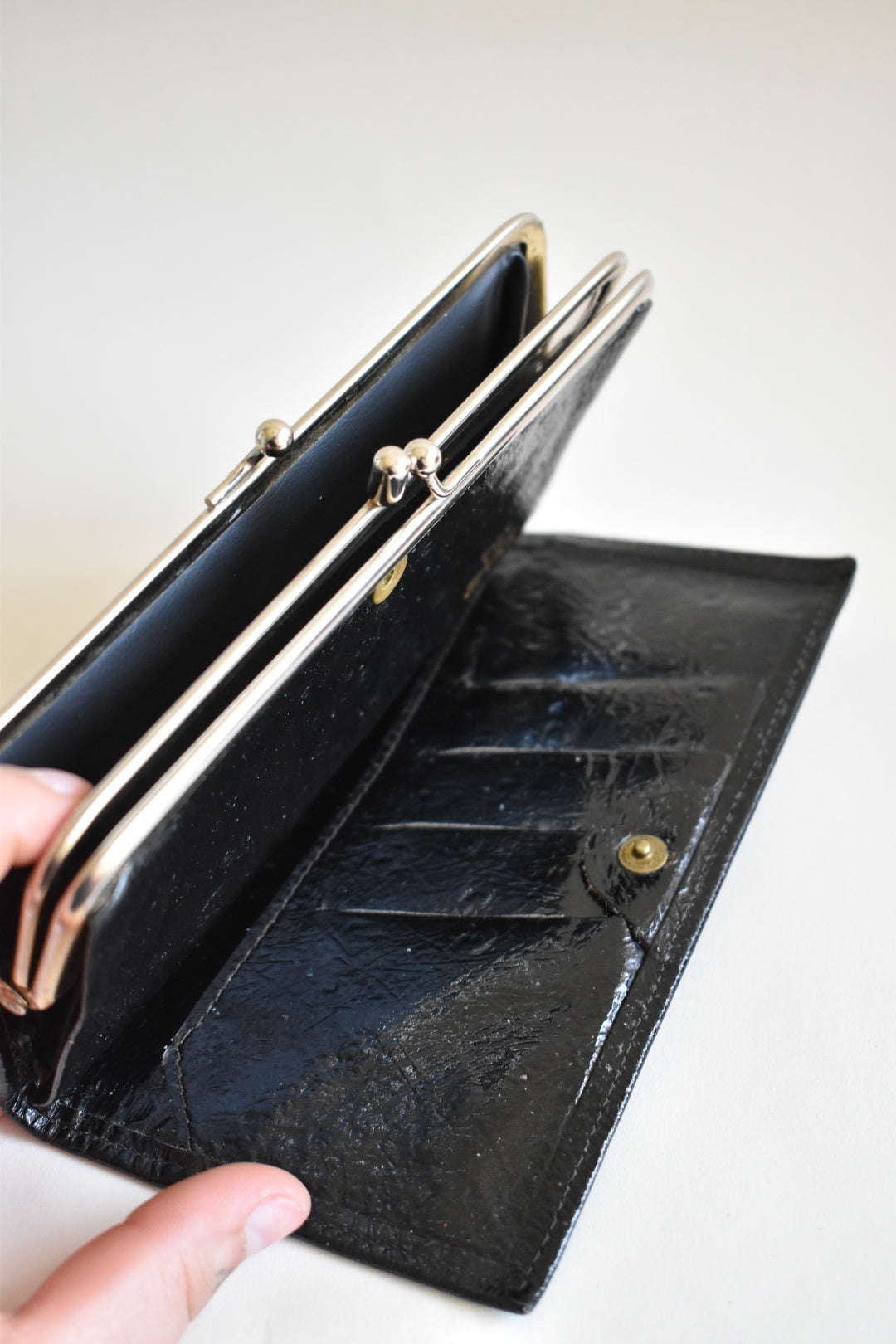 black vintage leather wallet
