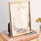 medium floral brass frame - custom pet portrait