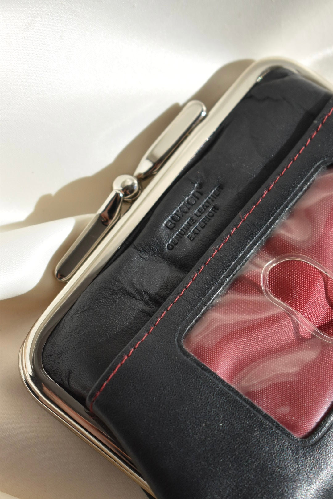 small black vintage leather wallet