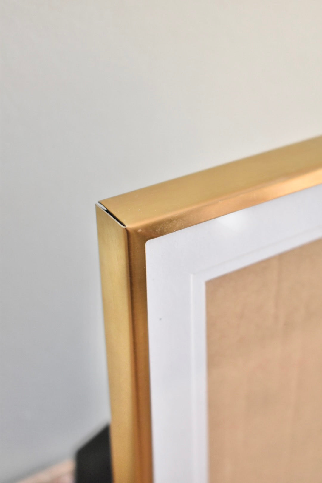 medium brushed brass frame - custom pet portrait