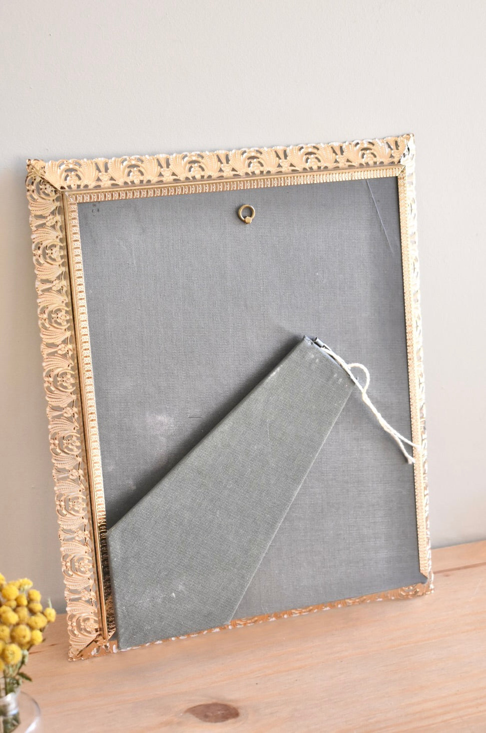 large ornate brass frame - custom pet portrait