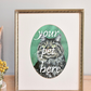 large oval mat brass frame - custom pet portrait