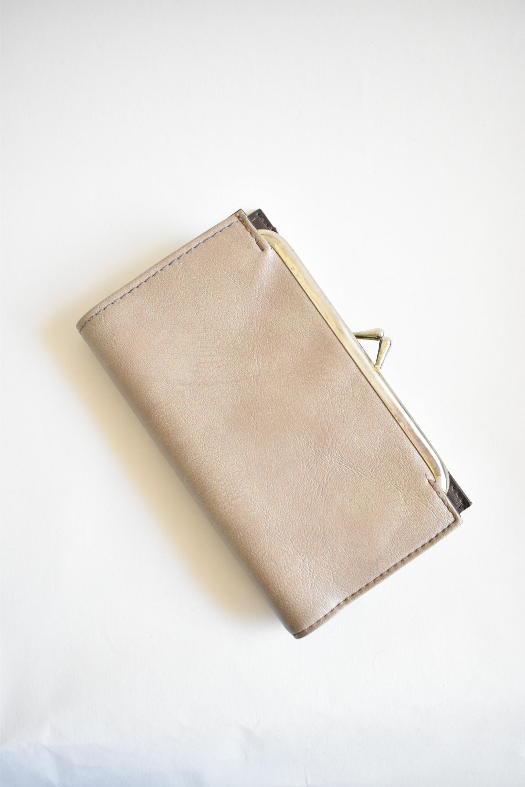 beige vintage leather wallet