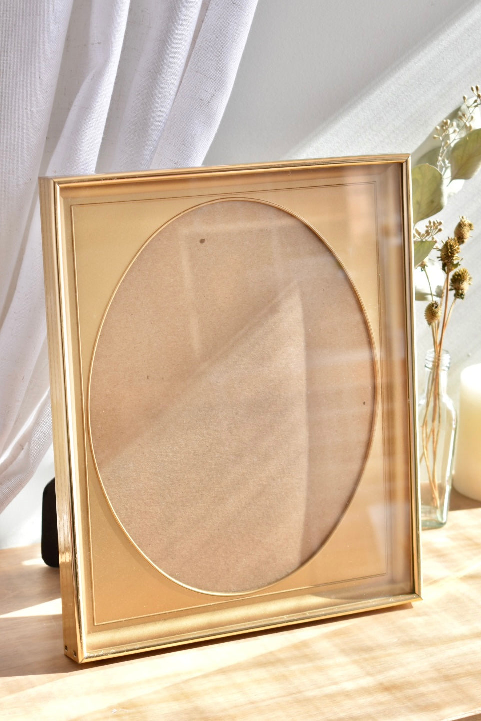 large oval mat shadow box frame (1) - custom pet portrait