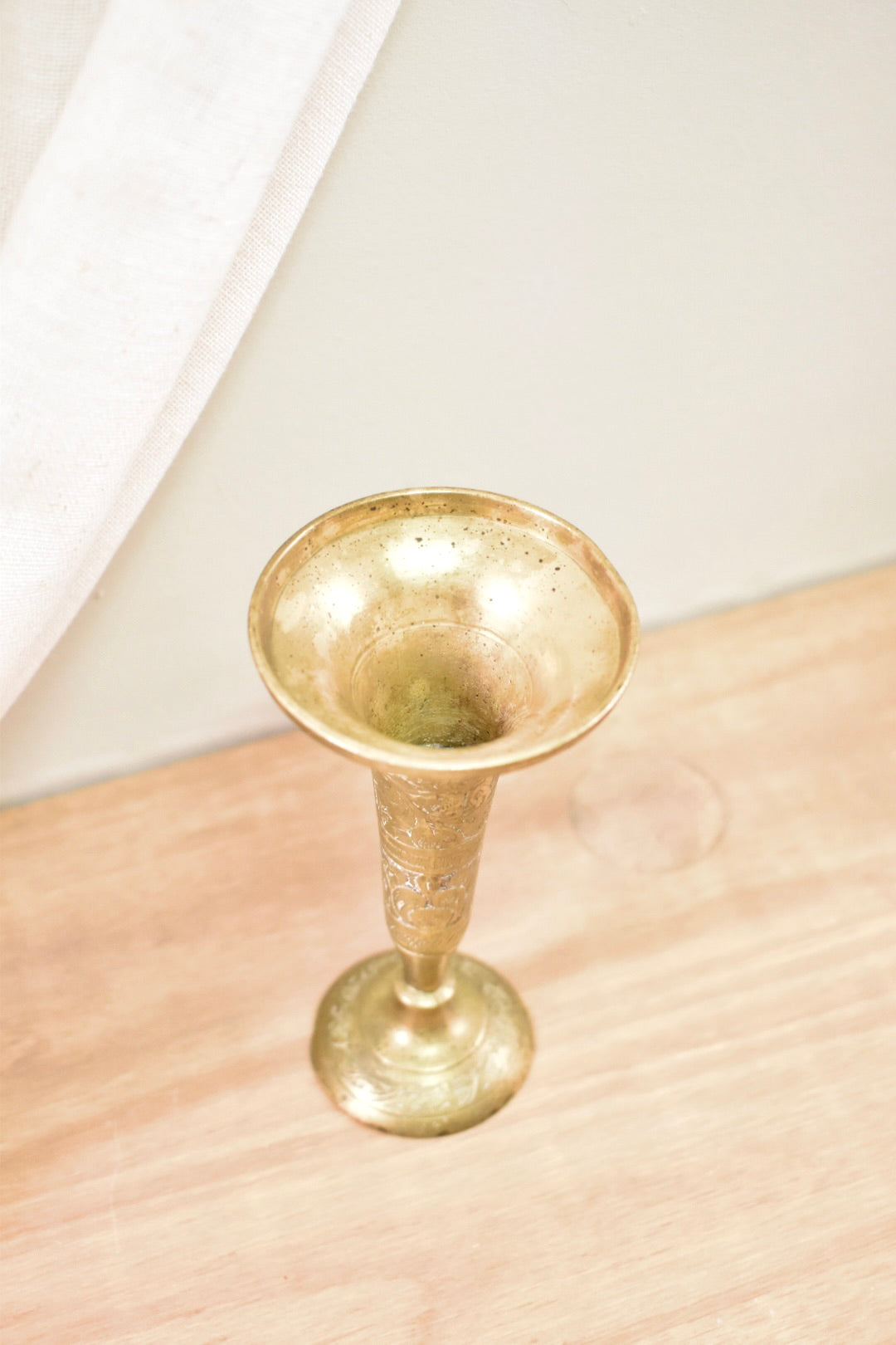 brass candle holder wide lip