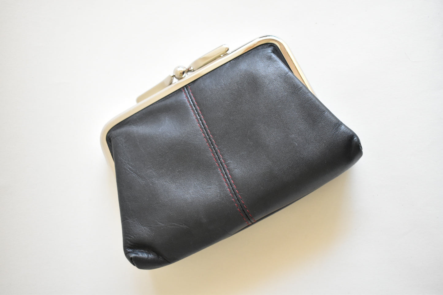 small black vintage leather wallet